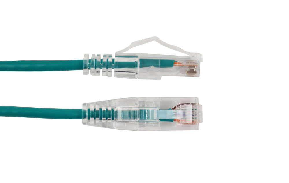 CAT6A groen Slim Type UTP 28AWG 15cm patch kabel - 10-pack