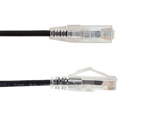 CAT6A zwart Slim Type UTP 28AWG 15cm patch kabel - 10-pack