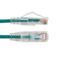 CAT6A groen Slim Type UTP 28AWG 15cm patch kabel - 10-pack