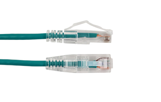 CAT6A groen Slim Type UTP 28AWG 15cm patch kabel - 10-pack