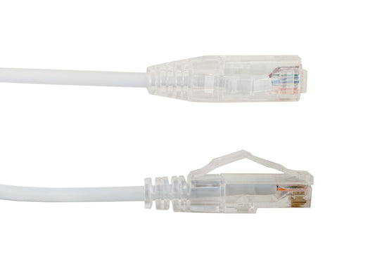 CAT6A wit Slim Type UTP 28AWG 15cm patch kabel - 10-pack
