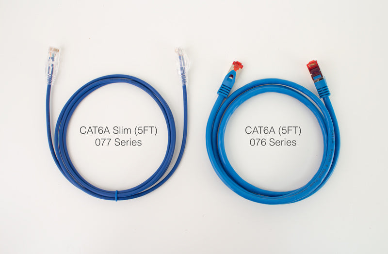 CAT6A paars Slim Type UTP 28AWG 15cm patch kabel - 10-pack