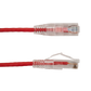 CAT6A rood Slim Type UTP 28AWG 15cm patch kabel - 10-pack